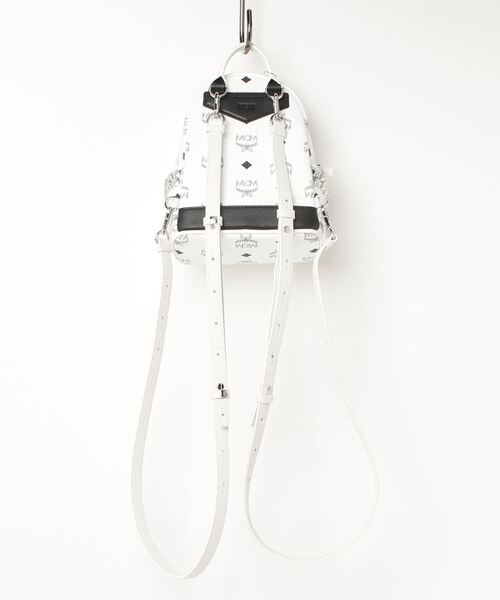 MCM（エムシーエム）の「Mini Stark バックパック - ヴィセトス（バックパック/リュック・メンズ・ホワイト/ピンク・ONE SIZE）」の6枚目の写真