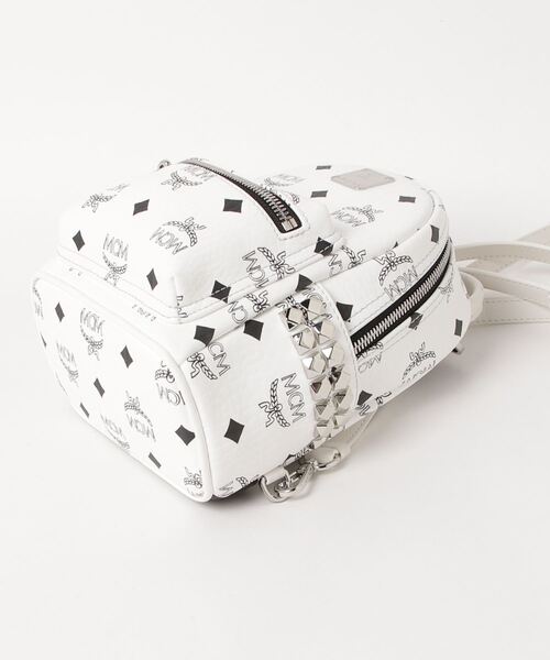 MCM（エムシーエム）の「Mini Stark バックパック - ヴィセトス（バックパック/リュック・メンズ・ホワイト/ピンク・ONE SIZE）」の7枚目の写真