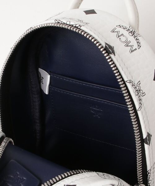 MCM（エムシーエム）の「Mini Stark バックパック - ヴィセトス（バックパック/リュック・メンズ・ホワイト/ピンク・ONE SIZE）」の8枚目の写真