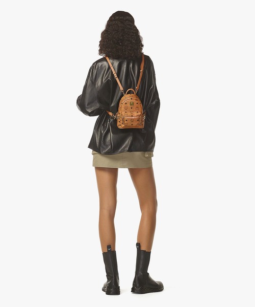 MCM（エムシーエム）の「Mini Stark バックパック - ヴィセトス（バックパック/リュック・メンズ・ホワイト/ピンク・ONE SIZE）」の12枚目の写真