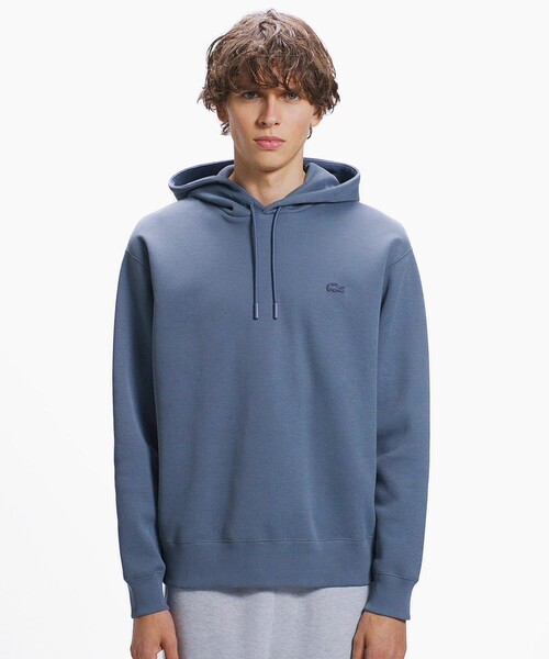 LACOSTE(ラコステ)の「鹿の子ニットワントーンフーディー / 鹿の子ニットプルオーバーパーカー(パーカー・メンズ・オフホワイト/ダークグリーン/ダークネイビー/ブラック/ライトブルー/ダークブラウン/グレー/ブラウン/ダークグレー・3/2/5/4/6)」の5枚目の写真