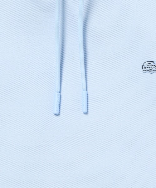 LACOSTE(ラコステ)の「鹿の子ニットワントーンフーディー / 鹿の子ニットプルオーバーパーカー(パーカー・メンズ・オフホワイト/ダークグリーン/ダークネイビー/ブラック/ライトブルー/ダークブラウン/グレー/ブラウン/ダークグレー・3/2/5/4/6)」の12枚目の写真