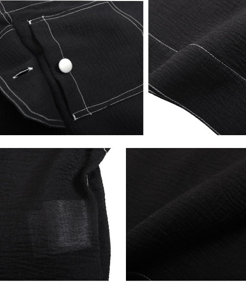 シアージャケット　チャコールグレー　ポケット付 シアージャケット チャコールグレー ポケット付