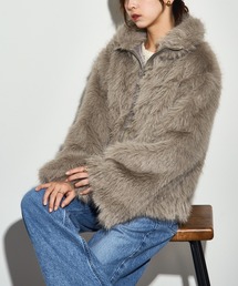 【MAISON BREEZE reveur】ファーシャギージャケット ブルゾン 224015 trc