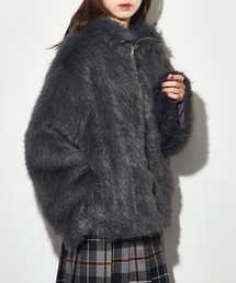 MAISON BREEZE reveur（メゾンブリーズレヴール）の「【MAISON BREEZE reveur】ファーシャギージャケット  ブルゾン 224015 trc（ブルゾン）」