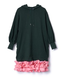 NON TOKYO（ノントーキョー）の「FRILL HEM SWEAT ONE-PIECE（ワンピース・メンズ）」