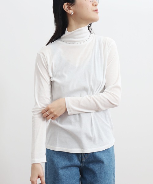 fig London(フィグロンドン)の「sorbet turtle inner(Tシャツ/カットソー・レディース・ホワイト/ピンク/サックスブルー/ブラック・FREE)」の13枚目の写真