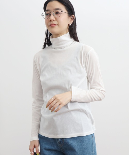 fig London(フィグロンドン)の「sorbet turtle inner(Tシャツ/カットソー・レディース・ホワイト/ピンク/サックスブルー/ブラック・FREE)」の11枚目の写真