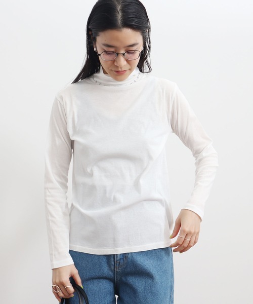 fig London(フィグロンドン)の「sorbet turtle inner(Tシャツ/カットソー・レディース・ホワイト/ピンク/サックスブルー/ブラック・FREE)」の10枚目の写真