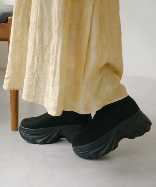 Kastane（カスタネ）の「*【新サイズ追加】フェイクスエードミドルブーツ（ブーツ・レディース・キャメル/ブラック・36/37/38/39）」の10枚目の写真