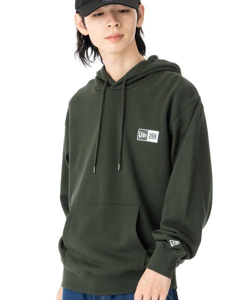 NEW ERA(ニューエラ)の「ニューエラ 長袖パーカー ボックスロゴ ONSPOTZ別注(パーカー・メンズ・グレー/ブラック/ストーン/ホワイト/グレー系その他/ネイビー/ベージュ/グレー系その他2/ピンク/グリーン/ブラウン・S/M/L/XL/XXL)」の9枚目の写真