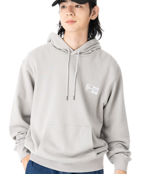 NEW ERA(ニューエラ)の「ニューエラ 長袖パーカー ボックスロゴ ONSPOTZ別注(パーカー・メンズ・グレー/ブラック/ストーン/ホワイト/グレー系その他/ネイビー/ベージュ/グレー系その他2/ピンク/グリーン/ブラウン・S/M/L/XL/XXL)」の6枚目の写真