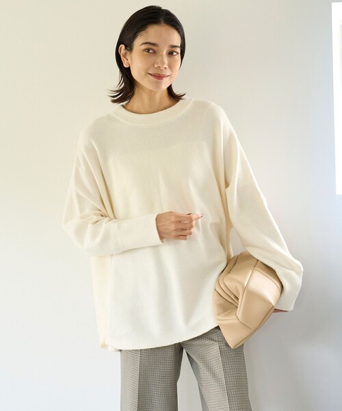 【セール】【洗える】ふわふわニット ラウンドヘム（ニット/セーター）｜UNFILO（アンフィーロ）