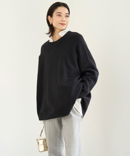 【セール】【洗える】ふわふわニット ラウンドヘム（ニット/セーター）｜UNFILO（アンフィーロ）