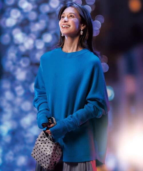 【セール】【洗える】ふわふわニット ラウンドヘム（ニット/セーター）｜UNFILO（アンフィーロ）