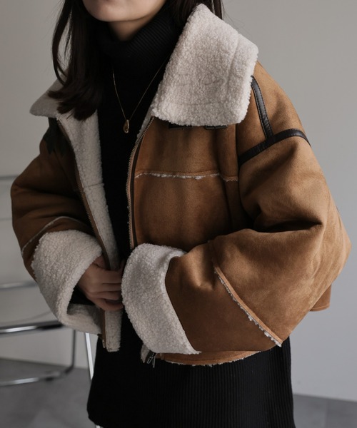 ap retro（アプレトロ）の「クロップドムートンジャケット《動画あり