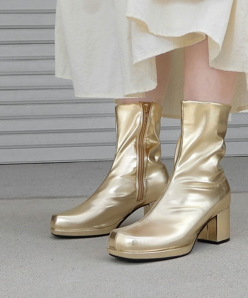 【セール】ストーム付きストレッチショートブーツ（ブーツ）｜minia（ミニア）