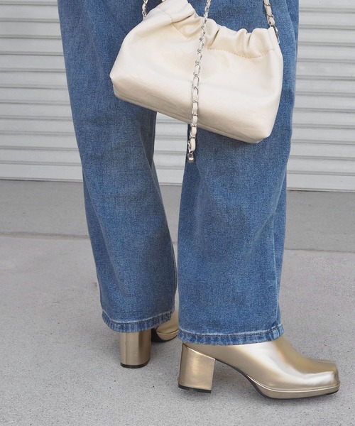 【セール】ストーム付きストレッチショートブーツ（ブーツ）｜minia（ミニア）