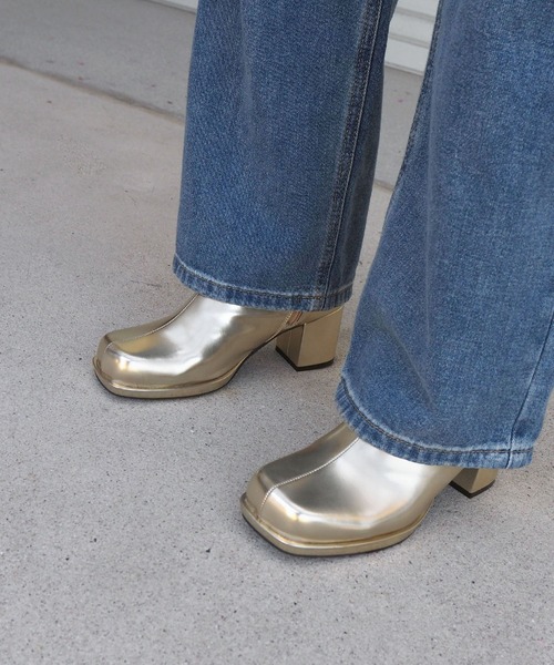 【セール】ストーム付きストレッチショートブーツ（ブーツ）｜minia（ミニア）