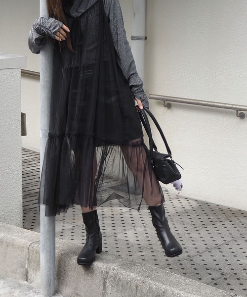 【セール】ストーム付きストレッチショートブーツ（ブーツ）｜minia（ミニア）