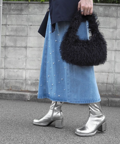 【セール】ストーム付きストレッチショートブーツ（ブーツ）｜minia（ミニア）