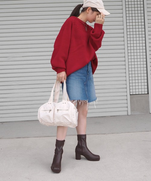 【セール】ストーム付きストレッチショートブーツ（ブーツ）｜minia（ミニア）