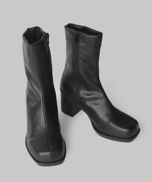 【セール】ストーム付きストレッチショートブーツ（ブーツ）｜minia（ミニア）