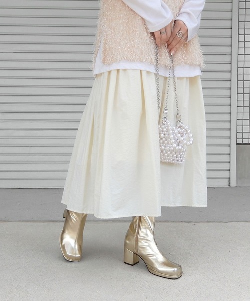 【セール】ストーム付きストレッチショートブーツ（ブーツ）｜minia（ミニア）