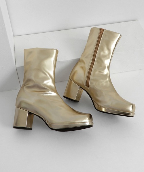 【セール】ストーム付きストレッチショートブーツ（ブーツ）｜minia（ミニア）