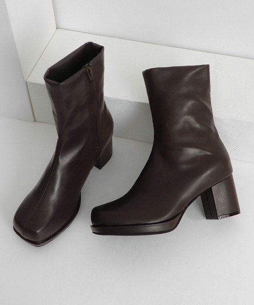 【セール】ストーム付きストレッチショートブーツ（ブーツ）｜minia（ミニア）