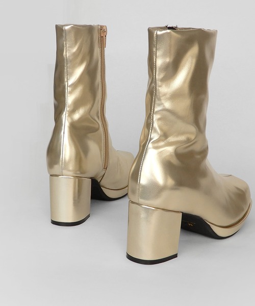 【セール】ストーム付きストレッチショートブーツ（ブーツ）｜minia（ミニア）