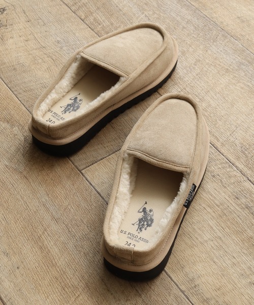 U.S. POLO ASSN.（ユーエスポロアッスン）の「【U.S. POLO ASSN./ユーエスポロアッスン】 ボアライニング スライド スリッポン  MEN（スリッポン・メンズ・ブラック/ベージュ・26.0cm/27.0cm/28.0cm）」の11枚目の写真