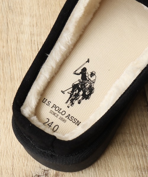 U.S. POLO ASSN.（ユーエスポロアッスン）の「【U.S. POLO ASSN./ユーエスポロアッスン】 ボアライニング スライド スリッポン  MEN（スリッポン・メンズ・ブラック/ベージュ・26.0cm/27.0cm/28.0cm）」の7枚目の写真