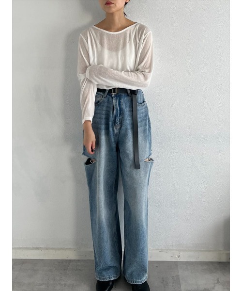【セール】シアークルーネックロンT（Tシャツ/カットソー）｜Day and Grade（デイアンドグレイド） pattayablatt.com