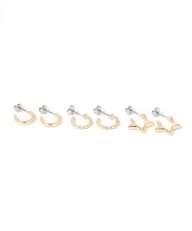 フープスターピアス3セット / 149859