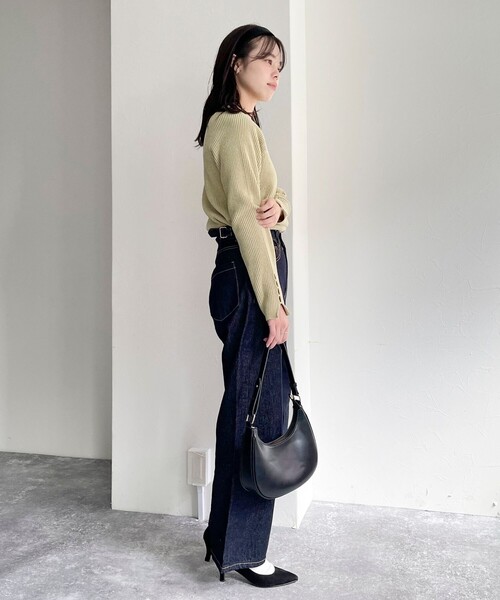 fredy emue（フレディエミュ）の「コンフォートニットリブハイネックプルオーバー（その他トップス・レディース・チャコールグレー/ミント/イエロー/アイボリー・38）」の8枚目の写真