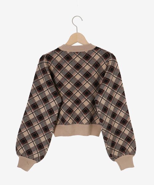 MAJESTIC LEGON（マジェスティックレゴン）の「プチリボンチェックニット（ニット/セーター・レディース・ブラック系その他/ホワイト系その他2/ベージュ系その他2・MEDIUM）」の10枚目の写真