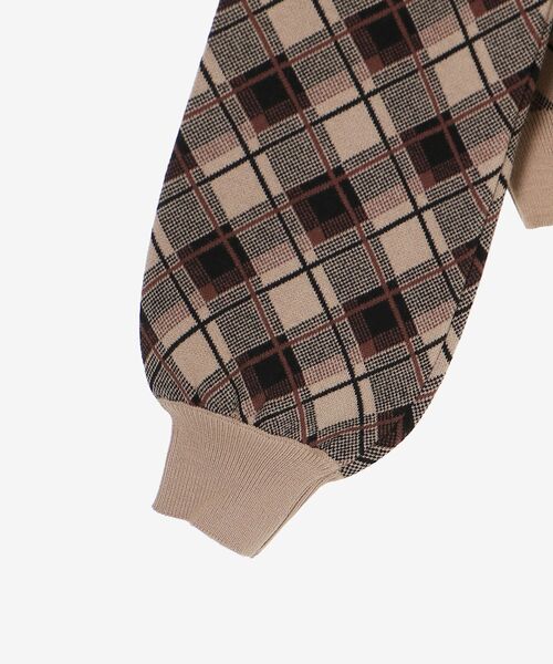 MAJESTIC LEGON（マジェスティックレゴン）の「プチリボンチェックニット（ニット/セーター・レディース・ブラック系その他/ホワイト系その他2/ベージュ系その他2・MEDIUM）」の8枚目の写真