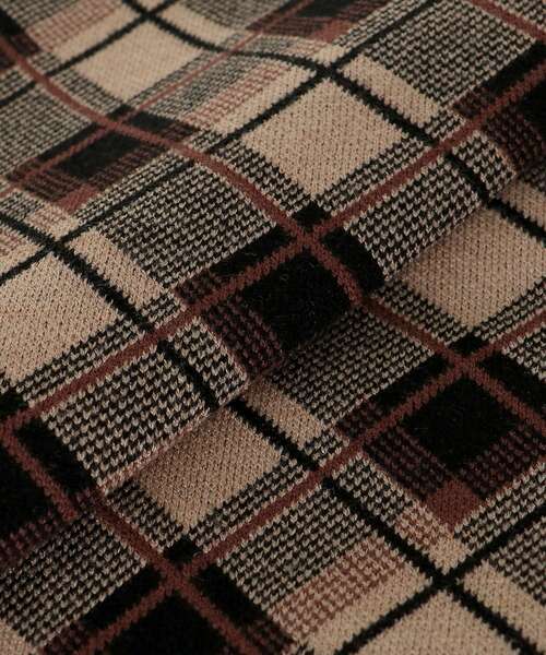 MAJESTIC LEGON（マジェスティックレゴン）の「プチリボンチェックニット（ニット/セーター・レディース・ブラック系その他/ホワイト系その他2/ベージュ系その他2・MEDIUM）」の6枚目の写真