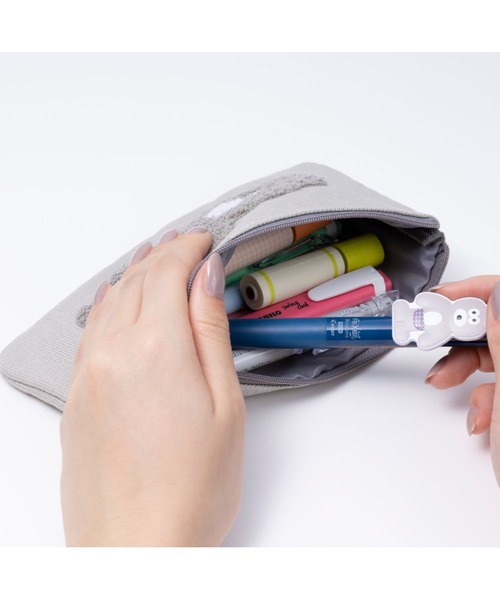 Brunch Brother（ブランチブラザー）の「ブランチブラザー マークス ペンケース（ステーショナリー・レディース・グレー/アイボリー/ベージュ系・FREE）」の4枚目の写真