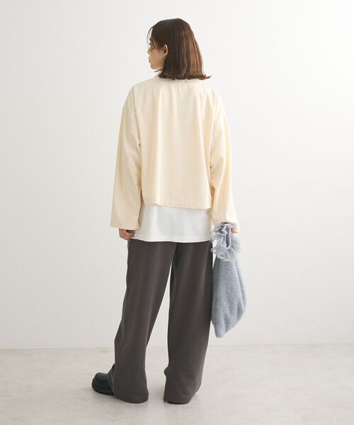 Green　Parks（グリーンパークス）の「裾スリットホワイトインナー（Tシャツ/カットソー・レディース・ホワイト・FREE）」の4枚目の写真