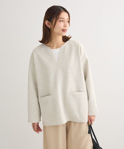 Green　Parks（グリーンパークス）の「裾スリットホワイトインナー（Tシャツ/カットソー・レディース・ホワイト・FREE）」の17枚目の写真