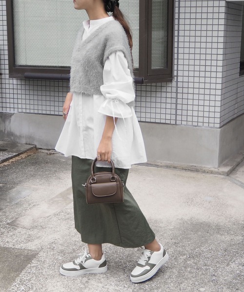 minia（ミニア）の「ローカットコンビスニーカー（スニーカー・レディース・シルバー/グリーン系1/ブラック/ホワイト・S/M/L/LL）」の12枚目の写真