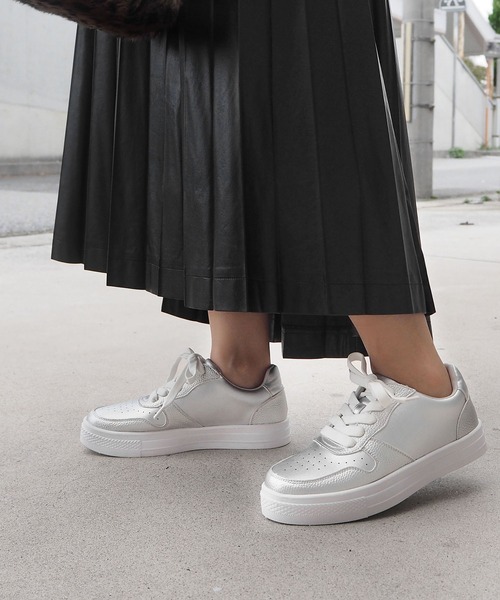 minia（ミニア）の「ローカットコンビスニーカー（スニーカー・レディース・シルバー/グリーン系1/ブラック/ホワイト・S/M/L/LL）」の17枚目の写真