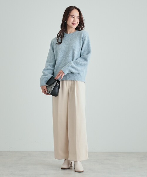 DRESKIP（ドレスキップ）の「◆【高レビュー/S-LL】上品にキラリと華やぐ スパンコール フェザーニット（ニット/セーター・レディース・サックスブルー/アイボリー/イエロー/グレー・04/03/02/01）」の22枚目の写真