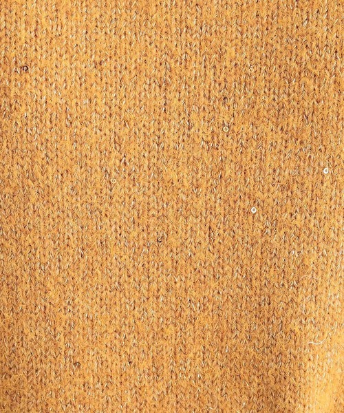 DRESKIP（ドレスキップ）の「◆【高レビュー/S-LL】上品にキラリと華やぐ スパンコール フェザーニット（ニット/セーター・レディース・サックスブルー/アイボリー/イエロー/グレー・04/03/02/01）」の9枚目の写真