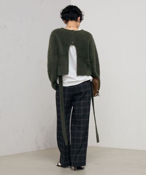 【セール】カシミヤ混後ろ開きクルーネックプルオーバーニット(ニット/セーター)|Rie Miller(リエミラー) 【セール】カシミヤ混後ろ開きクルーネックプルオーバーニット(ニット/セーター)|Rie Miller(リエミラー)