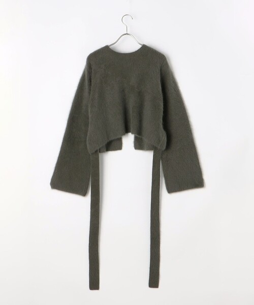 【セール】カシミヤ混後ろ開きクルーネックプルオーバーニット(ニット/セーター)|Rie Miller(リエミラー) 【セール】カシミヤ混後ろ開きクルーネックプルオーバーニット(ニット/セーター)|Rie Miller(リエミラー)