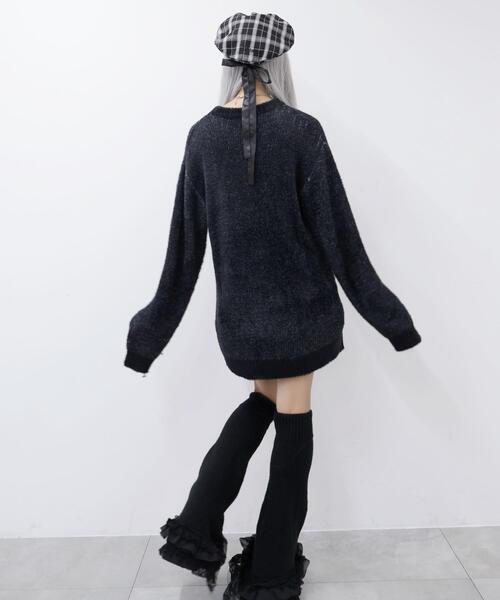 Whinny(ホワイニー)の「Whinny/とろとろ闇ウサギ(ニット/セーター・レディース・ブラック/グレー/ホワイト・FREE)」の10枚目の写真