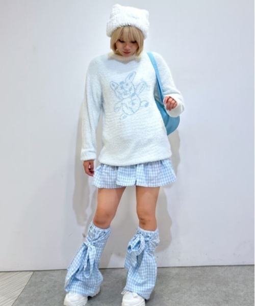 Whinny(ホワイニー)の「Whinny/とろとろ闇ウサギ(ニット/セーター・レディース・ブラック/グレー/ホワイト・FREE)」の14枚目の写真